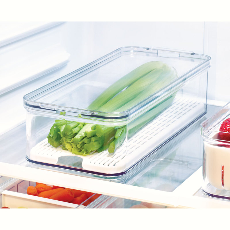 iDesign Crisp Stackable Refrigerator and Pantry Produce Food Storage